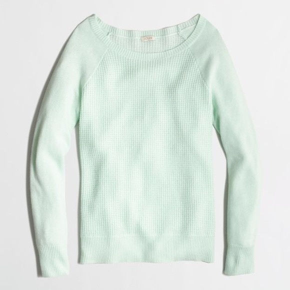 J Crew Warmspun Waffle Crewneck Sweater - Picture 1 of 3